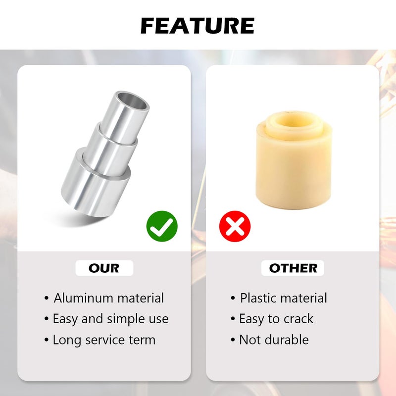 BLSGBUIDING Reducing Bushing Arbor Adapters for Bench Grinding Wheel, Aluminum Reducer 1" Thick with ID 1/2" OD 5/8" | ID 5/8" OD 3/4" | ID 3/4" OD 1"- 3-Piece Arbor Sleeve Kit - Image 5